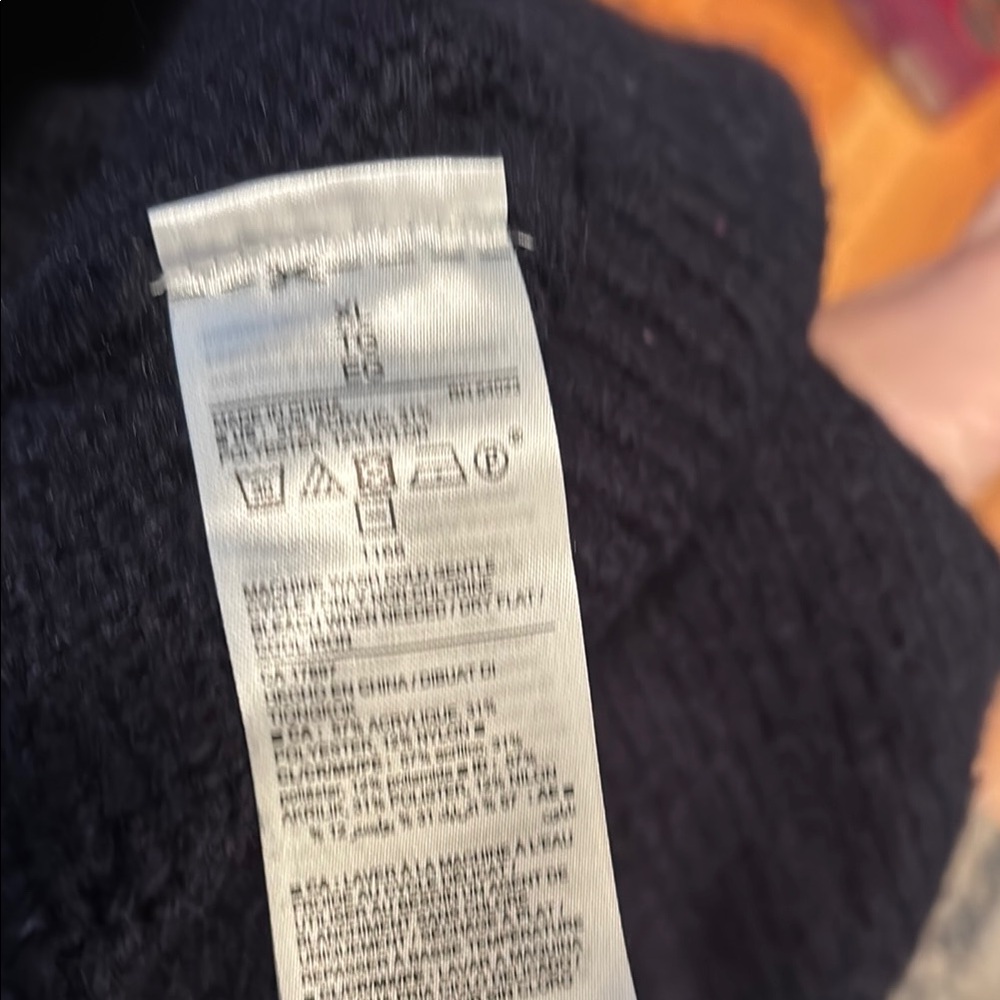 Old Navy navy blue  and White Crew Neck Sweater - Picture 3 of 3
